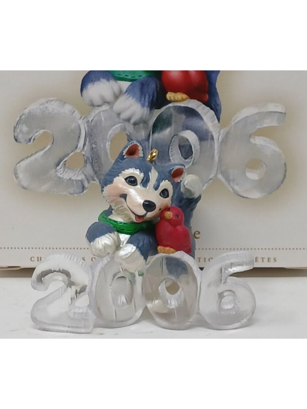 Hallmark Keepsake Ornament Cool Decade 2006 Husky W/ Bird #GS-8